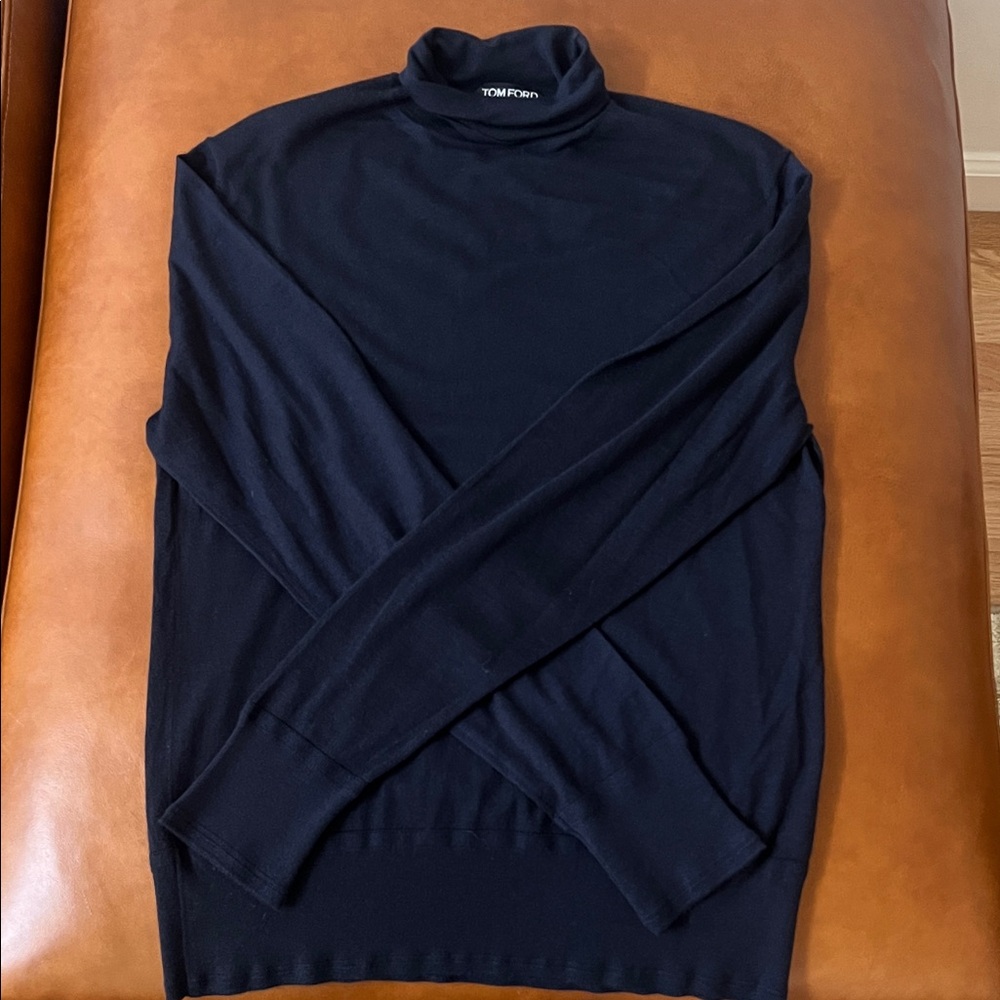 Tom Ford Midnight Blue Turtleneck Sweater for Men